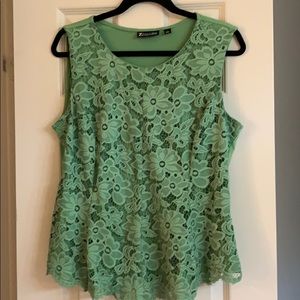 Green lace top New York & Company